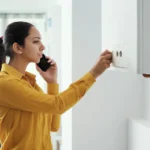 femme appelant un chauffagiste pour changer de chaudière